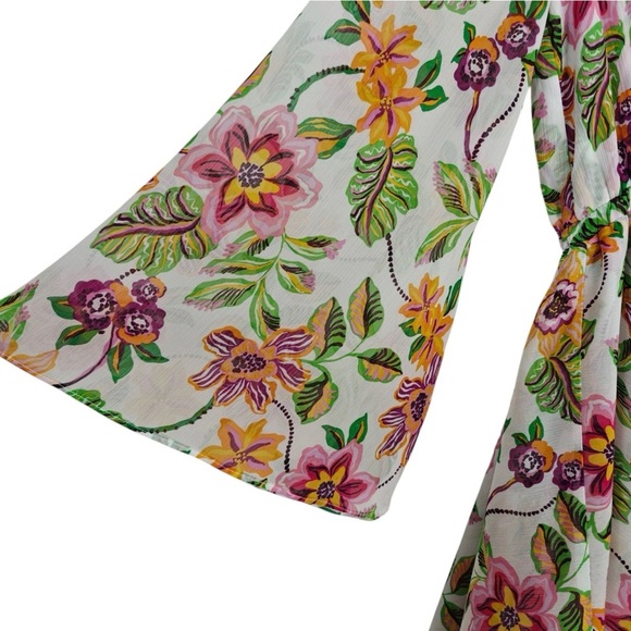 Misa Los Angeles Kaia Mini Dress Size Small Faux Wrap Floral Romantic Flirty NWT - Picture 5 of 10